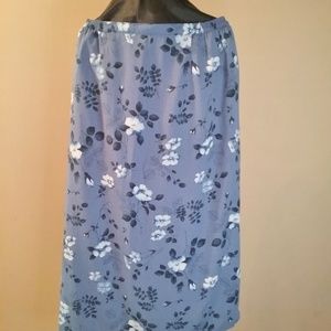 Laura Scott Blue Floral Skirt